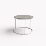 Okrągły stolik kawowy biały/beton