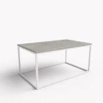 Prostokątny stolik kawowy biały/beton