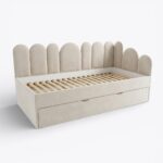 Szare łóżeczko INEZKA 90x200 DOSTĘPNE OD RĘKI PRAWE