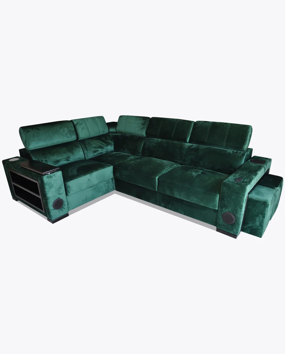 Narożnik Loft 121 butelkowa zieleń, zestaw audio sofa sound - obrazek 3