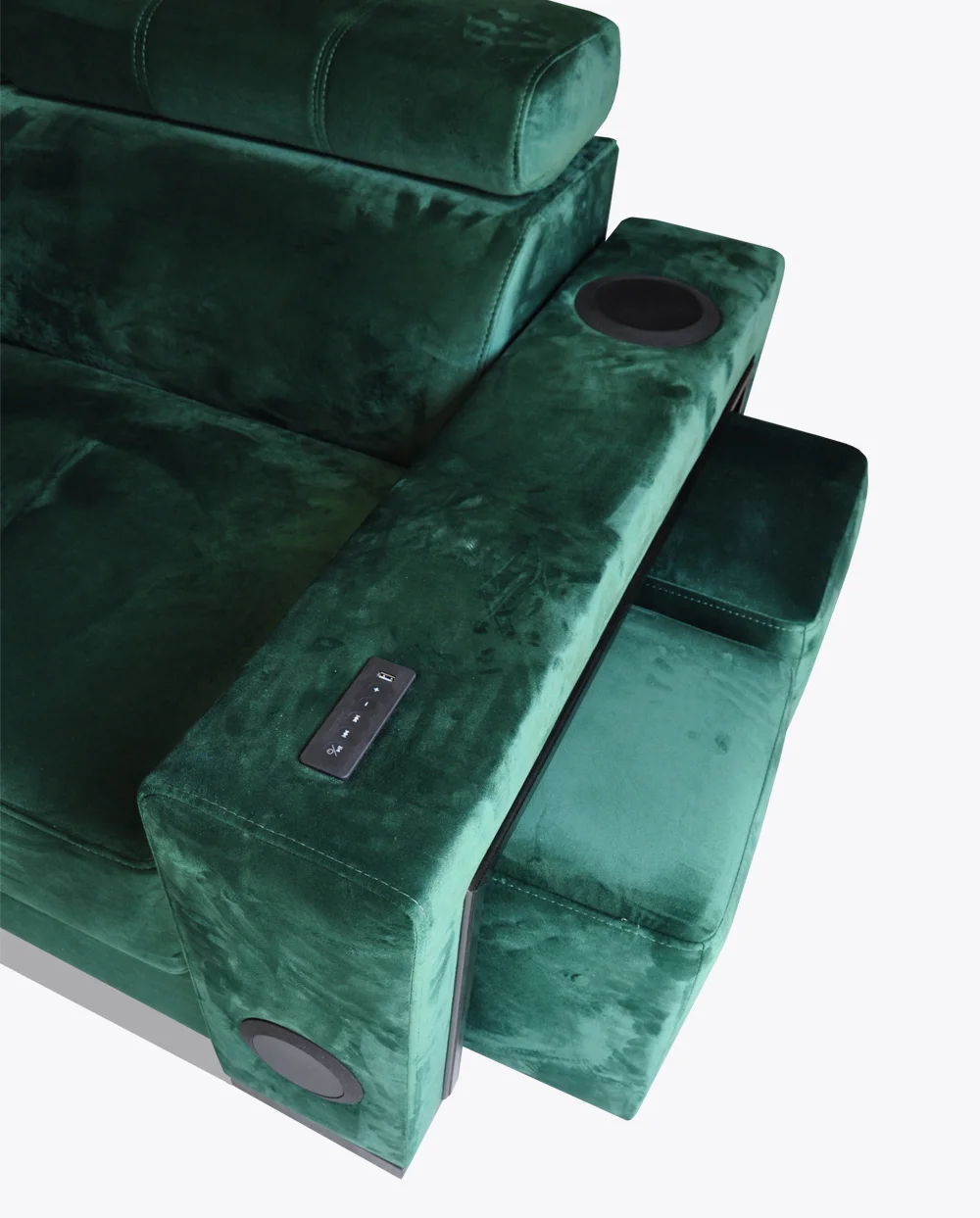 Narożnik Loft 121 butelkowa zieleń, zestaw audio sofa sound - obrazek 14