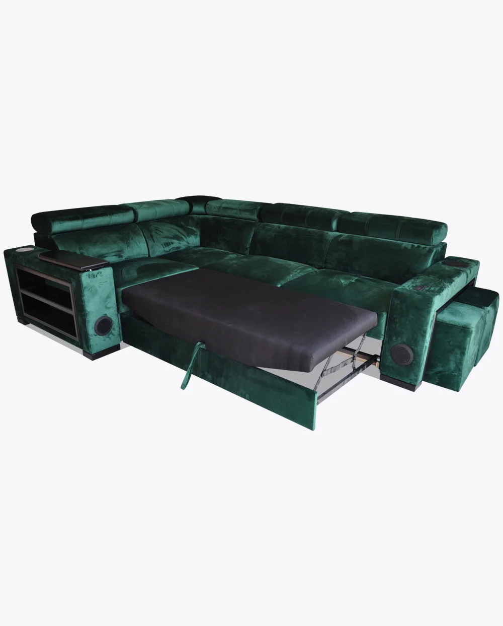 Narożnik Loft 121 butelkowa zieleń, zestaw audio sofa sound - obrazek 5