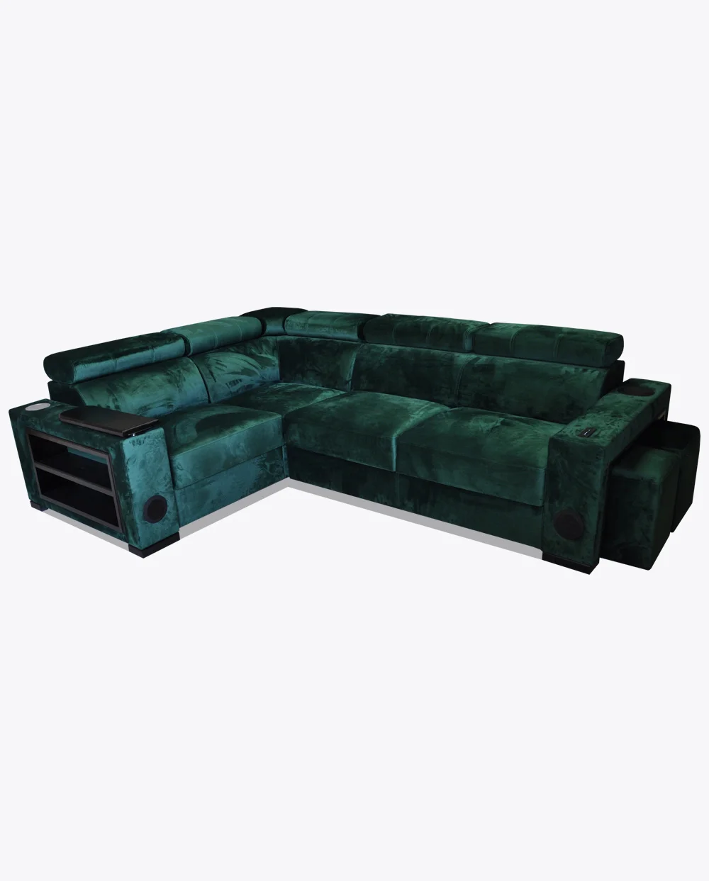 Narożnik Loft 121 butelkowa zieleń, zestaw audio sofa sound - obrazek 6