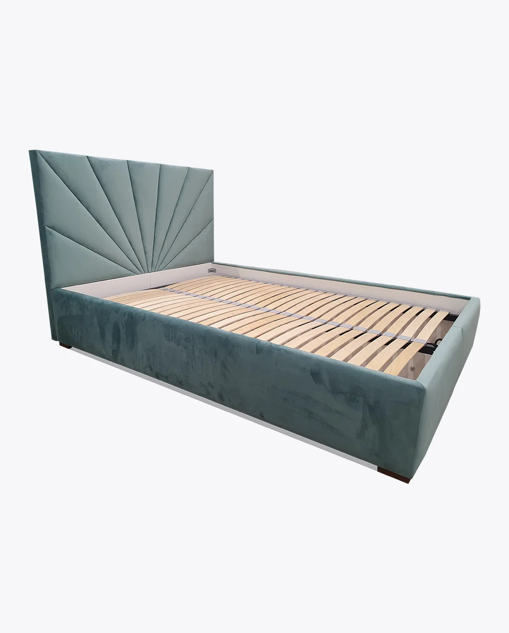 Łóżko sypialniane Roma z metalową ramą na podnośnikach gazowych