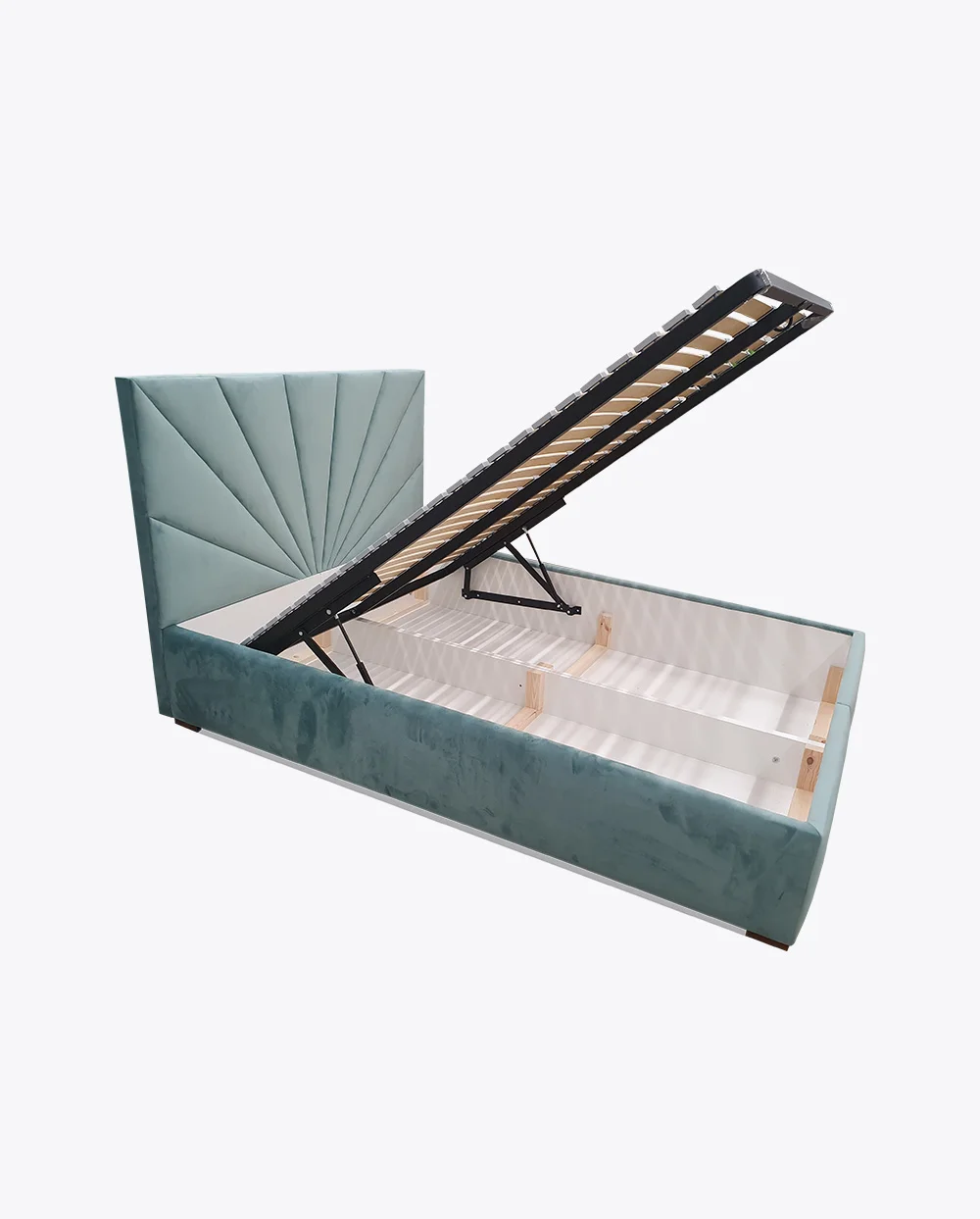 Łóżko sypialniane Roma z metalową ramą na podnośnikach gazowych - obrazek 3