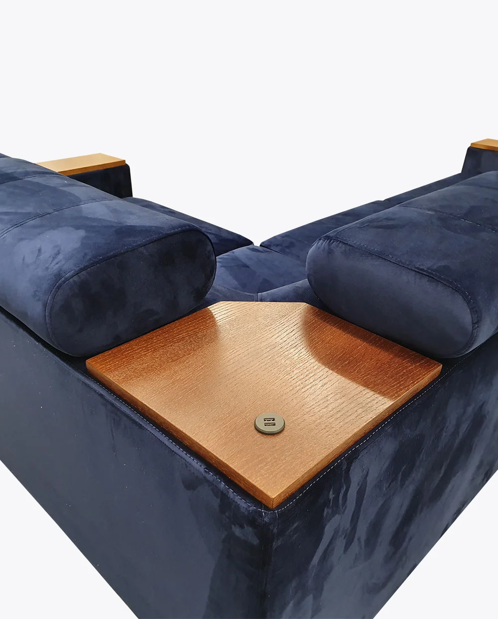 Narożnik Loft 210 granatowy z portem USB - obrazek 4