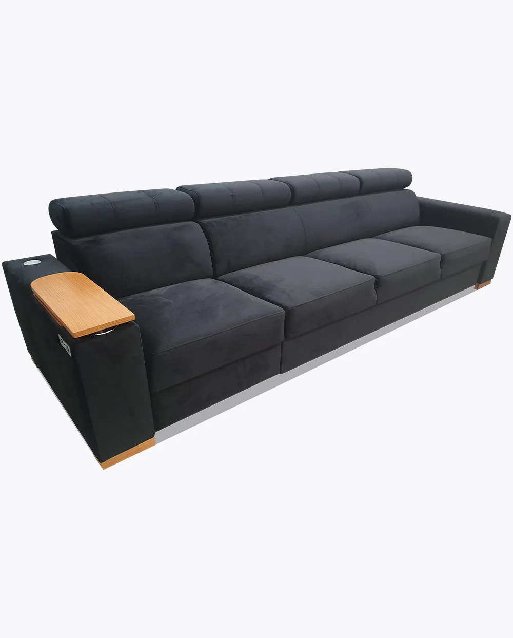 Sofa Loft 77 z funkcją RELAX i pulpitem z drewnianą wnęką. - obrazek 3