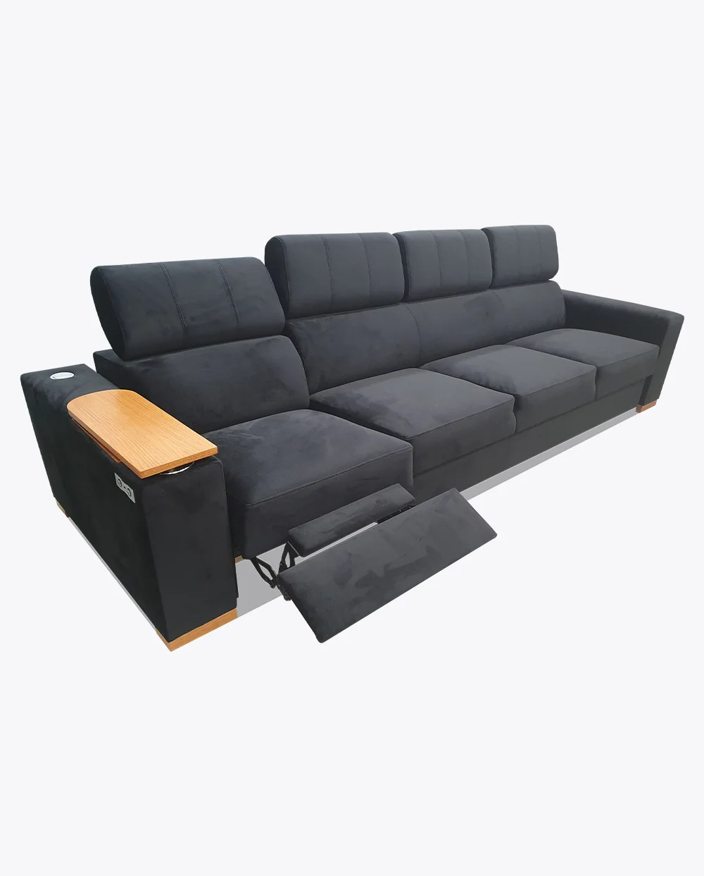 Sofa Loft 77 z funkcją RELAX i pulpitem z drewnianą wnęką. - obrazek 4