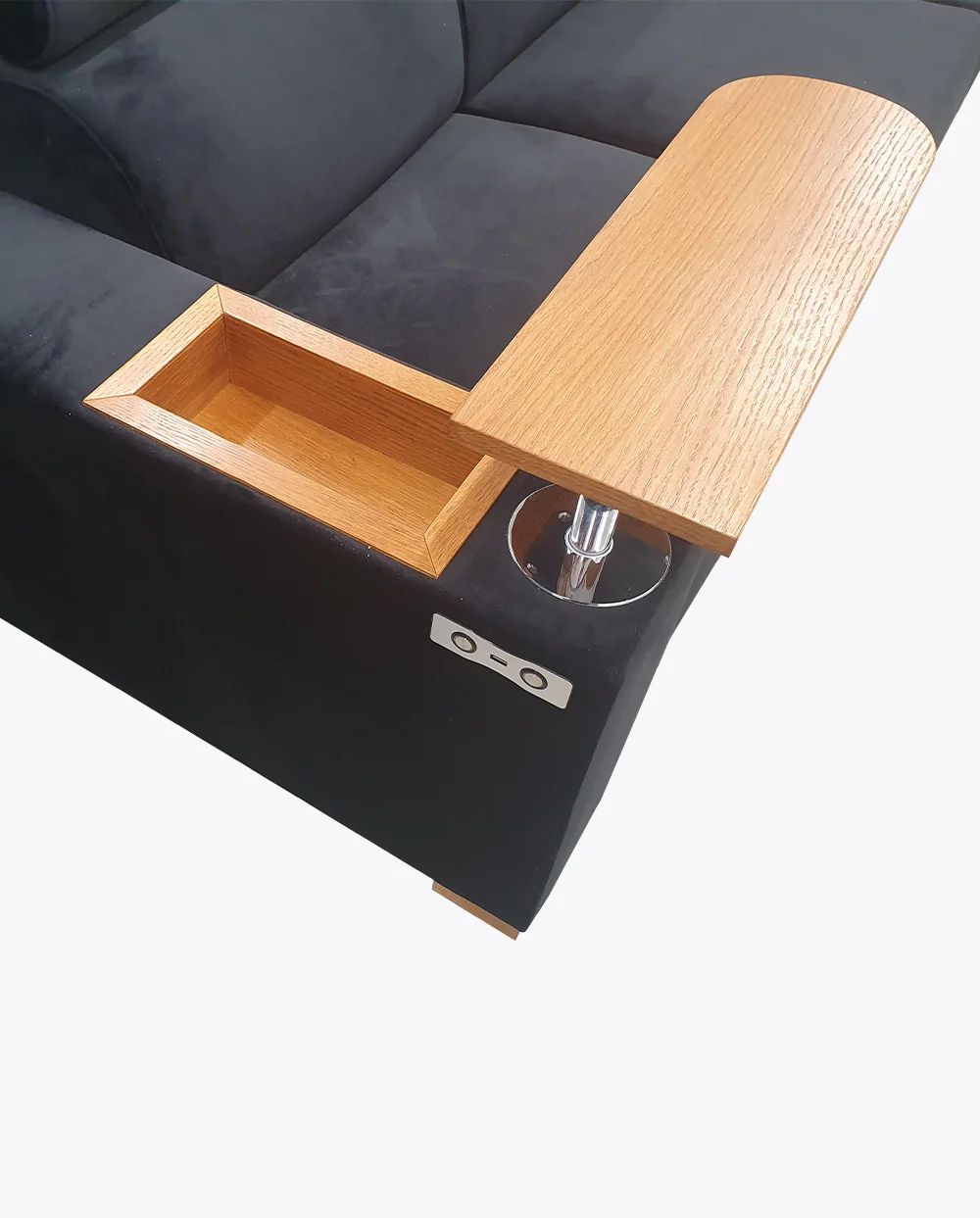 Sofa Loft 77 z funkcją RELAX i pulpitem z drewnianą wnęką. - obrazek 5