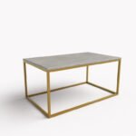 Prostokątny stolik kawowy złoty/beton