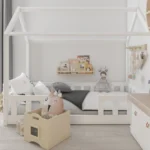 Łóżko Dziecięce Domek Mila 90cmx200cm z barierkami