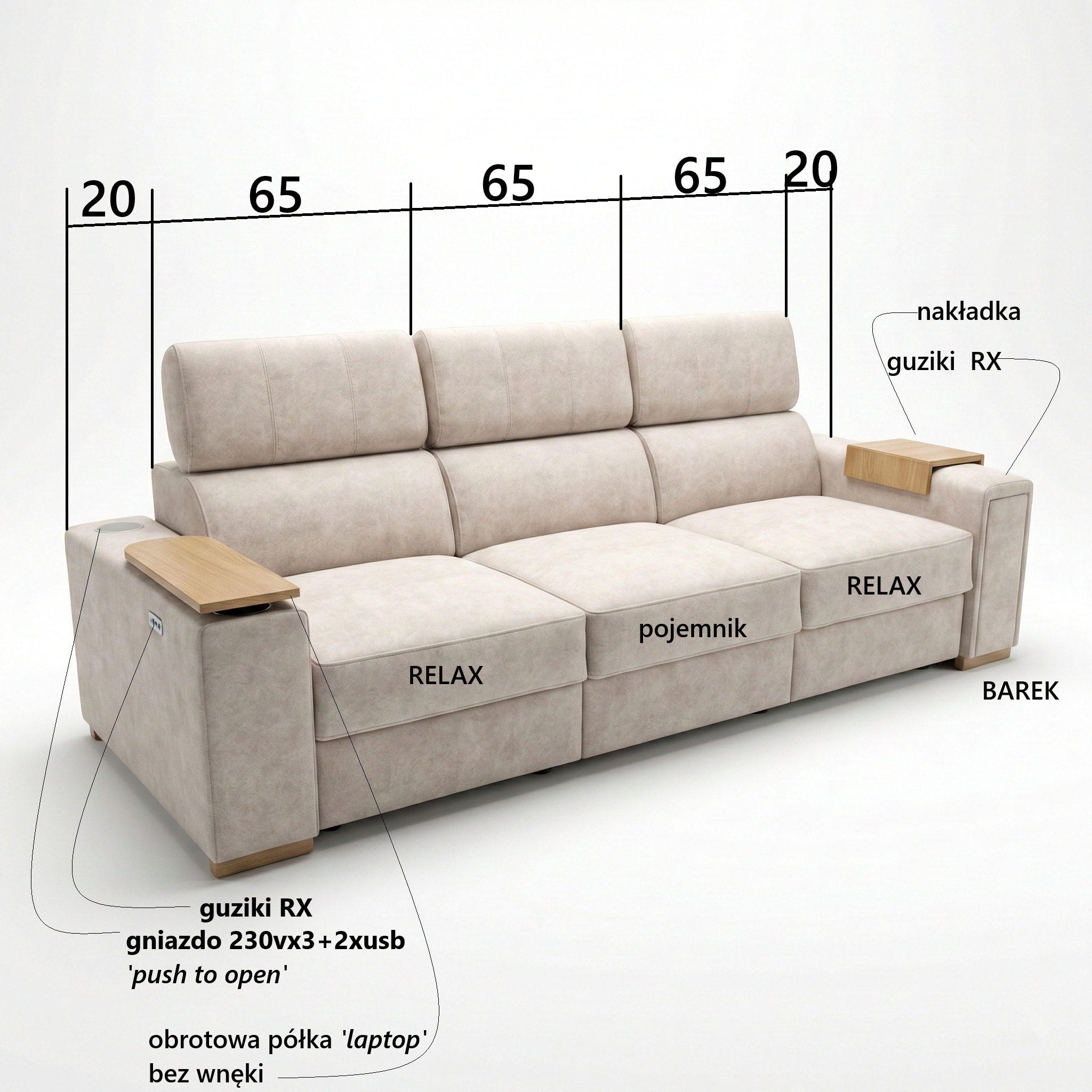 Sofa Loft 133. - obrazek 7